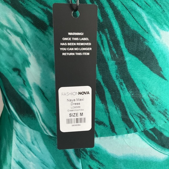 Fashion Nova Green Combo Maxi Dress - Picture 5 of 7